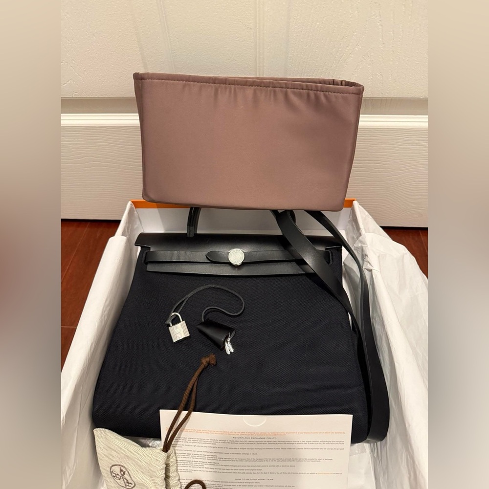 Hermes Herbag 31 black and PHW